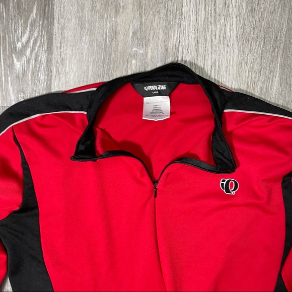 Pearl iZumi Men’s Large Red Long Sleeve Quarter Zip - Picture 3 of 10